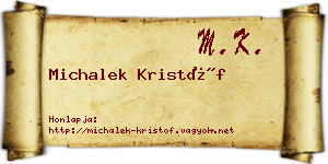 Michalek Kristóf névjegykártya