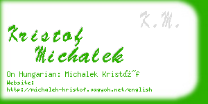 kristof michalek business card